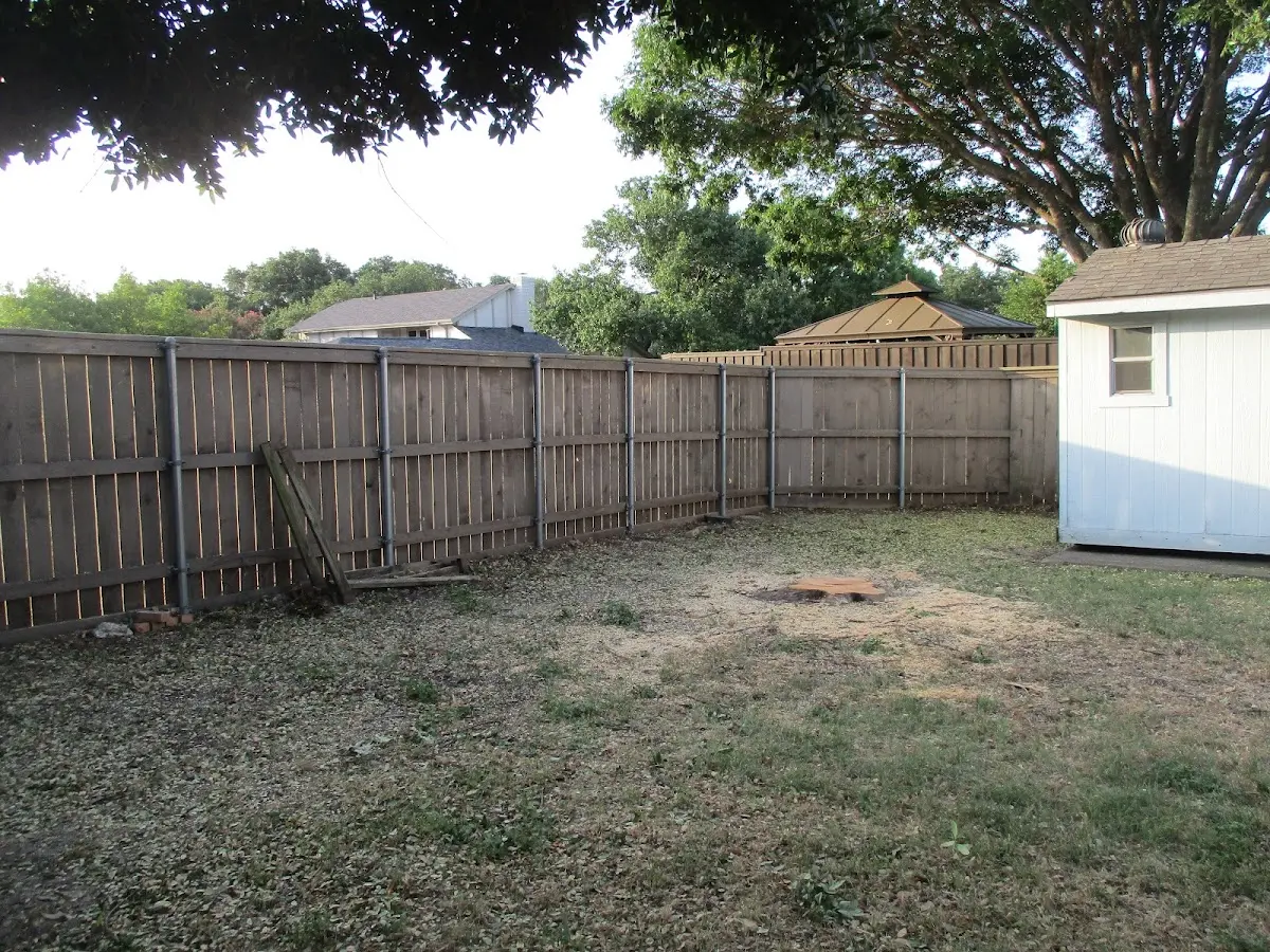 Cleared yard after professional tree removal in Grantville